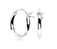 Silver Plain Earring HO-1744